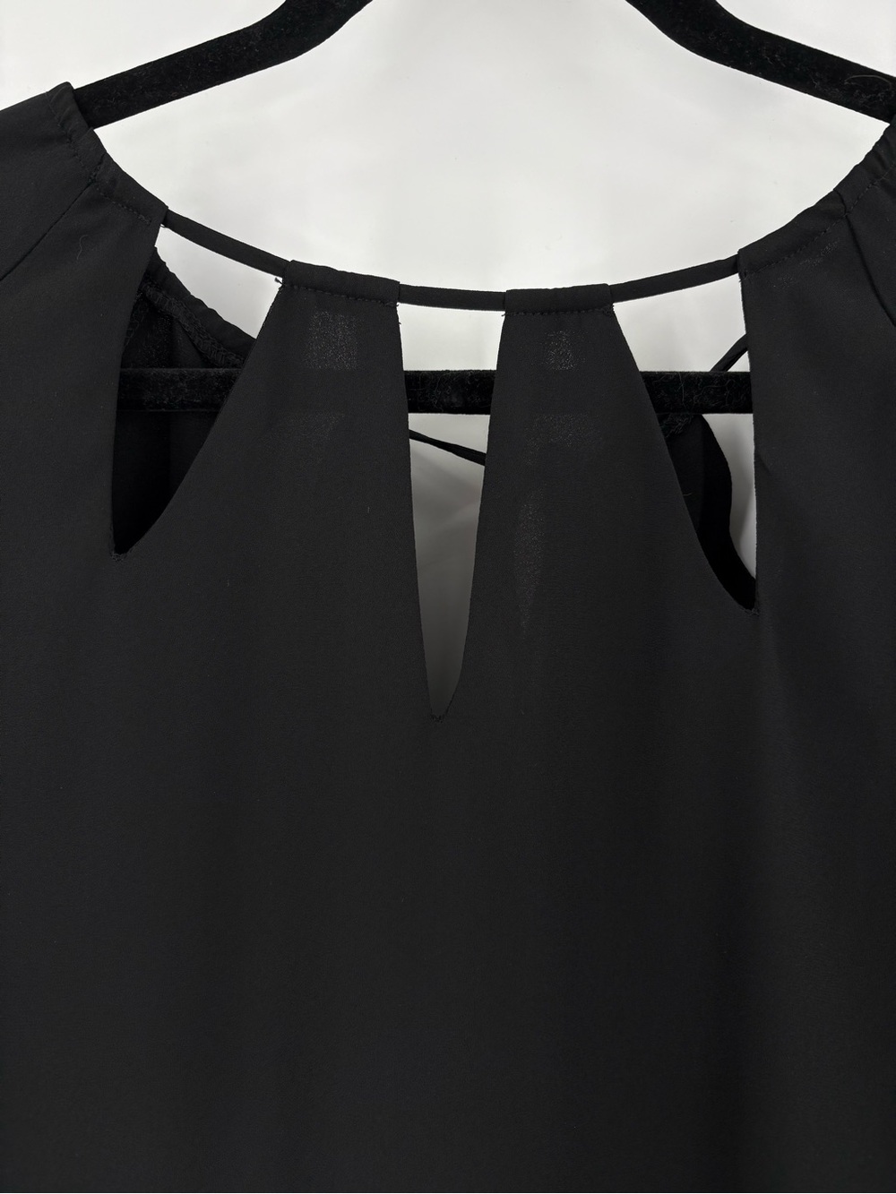 Dark Fairy Forest Witch Goddess Black Bell Sleeve Sheer Flowy Blouse Top Medium - Picture 6 of 12